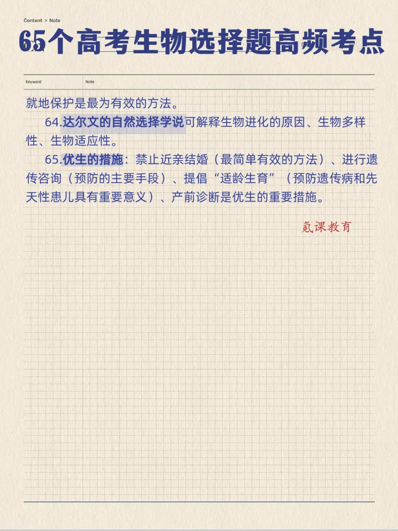 高考生物选择题高频考点_高中三年全科资料_高中三年全科资料_生物