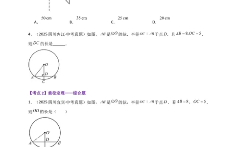 专题24.10圆（全章中考真题分类专题&mdash;&mdash;选择填空篇）（学生版）_人教版数学九年级上册_版本二_九年级数学上册（人教版）_专题突破练习-V4_2026版