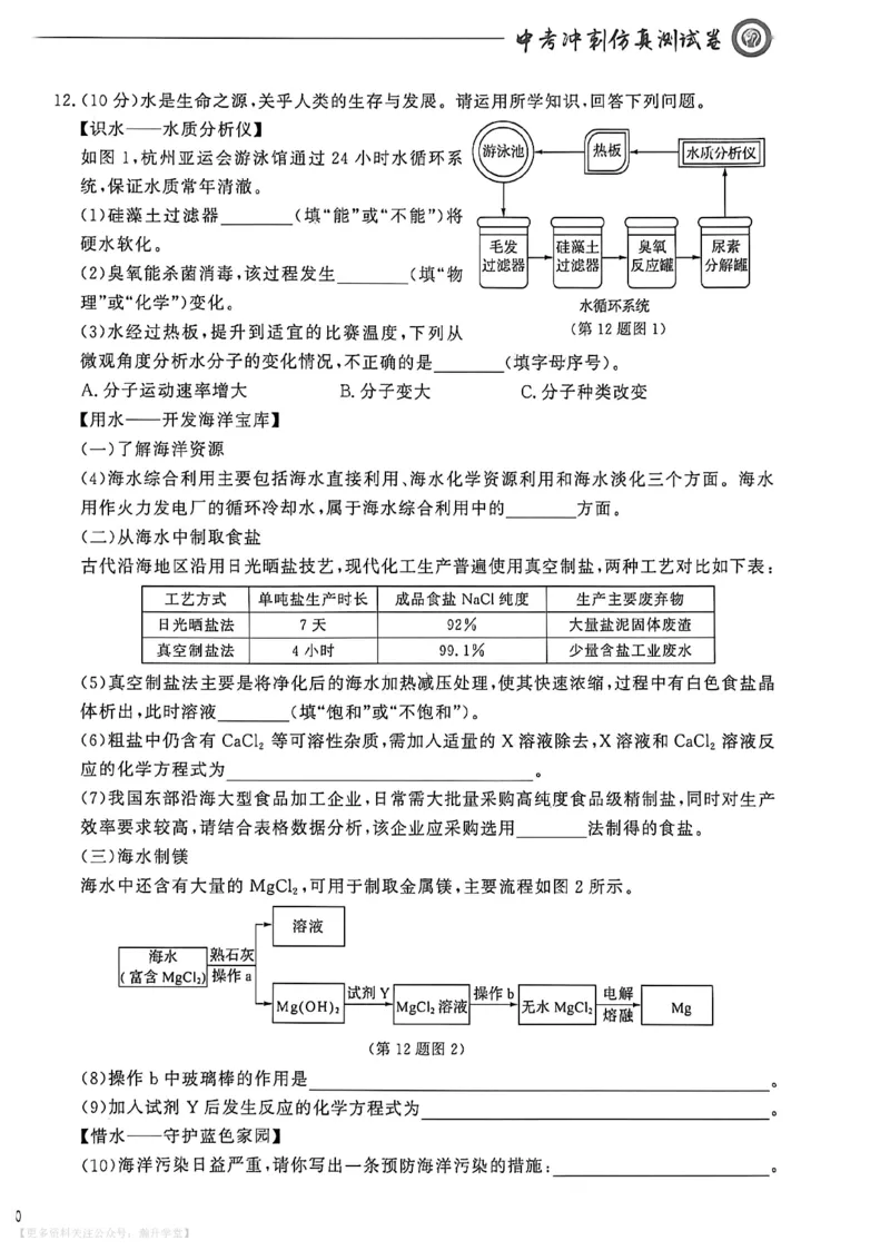中考冲刺仿真测试卷化学_中考押题2026《中考押题》系列（9科全套实时更新中）_2026版中考《中考点石成金冲刺仿真测试卷》（语数英物化）（辽宁版）