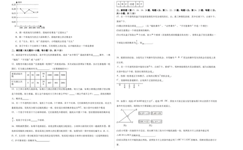 九上数学第二十五章概率初步测试&middot;提升卷（考试版A3）_人教版数学九年级上册_版本二_九年级数学上册（人教版）_单元知识复习专项-U105_2026版