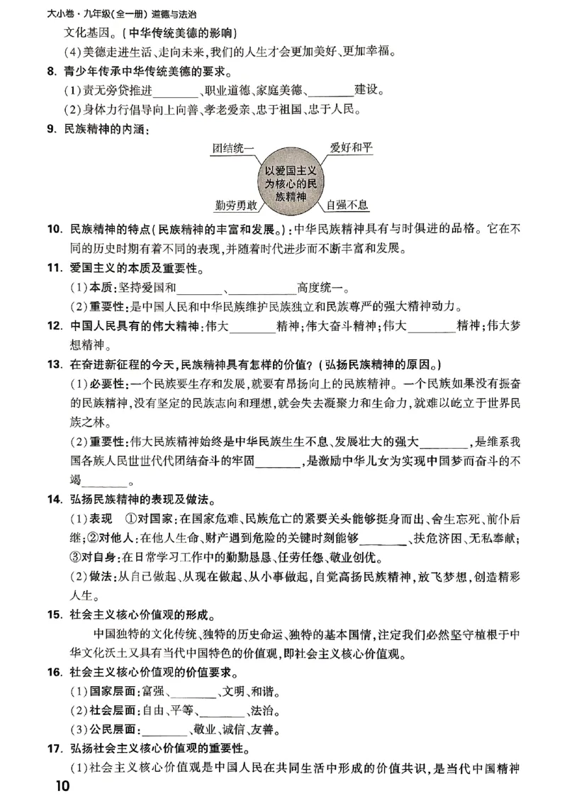 九年级全一册道法&mdash;&mdash;教材核心知识_2026中考押题卷合集_2026新中考中考全科资料_2026版大小卷&bull;人教版道法&bull;9年级全一册(1)