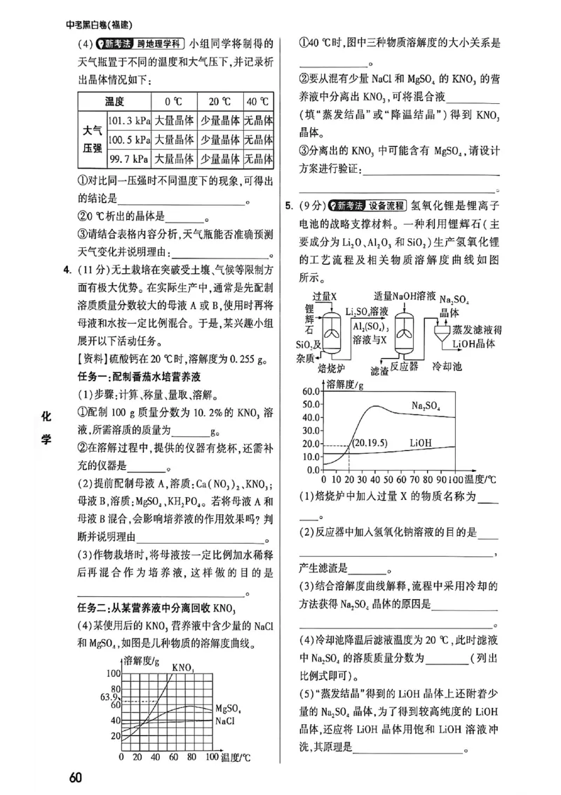 化学考前预测大题_中考押题2026《中考押题》系列（9科全套实时更新中）_万唯2026版初中《万唯黑白卷》7科全套（福建）_万维化学