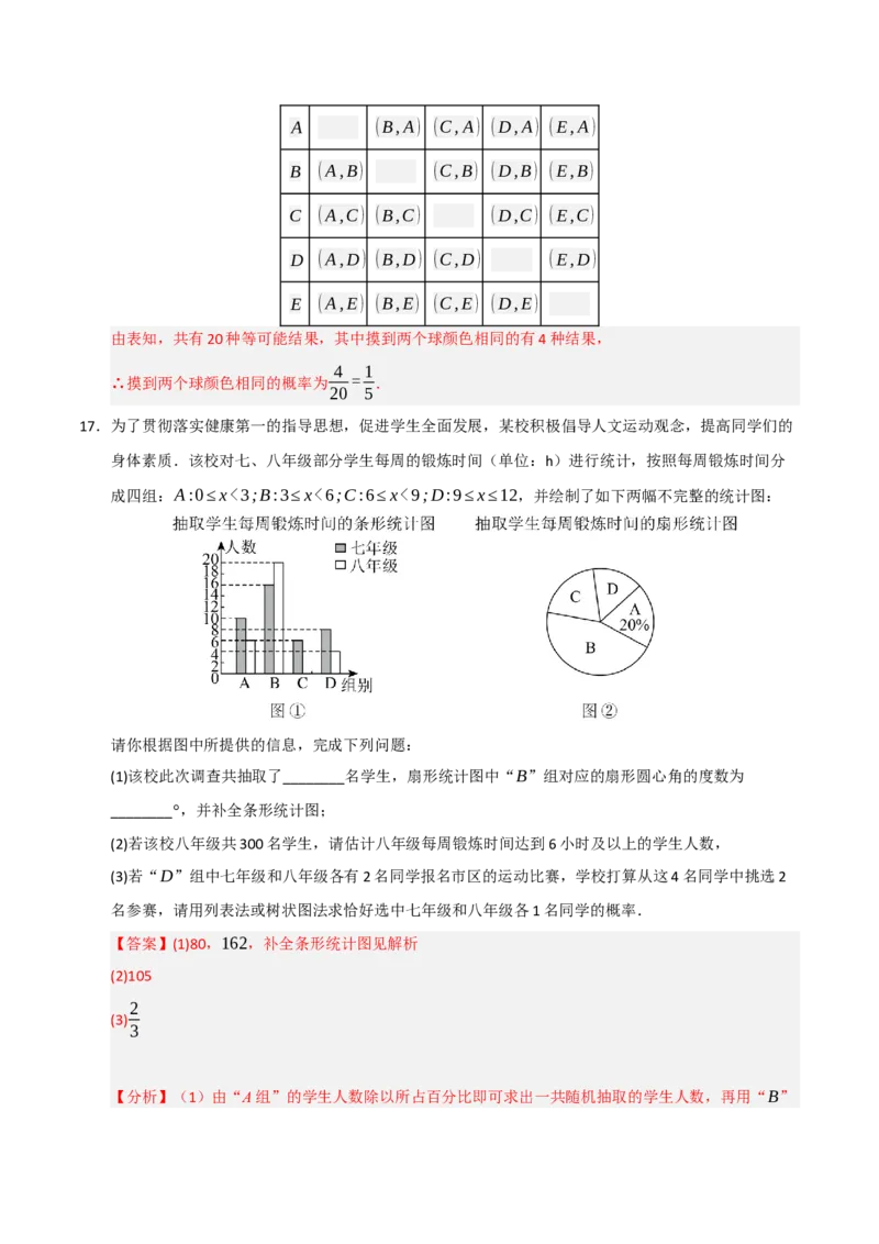 专题25概率初步（知识解读+达标检测）（教师版）_人教版数学九年级上册_版本二_九年级数学上册（人教版）_知识解读与题型专练-V14_2025版