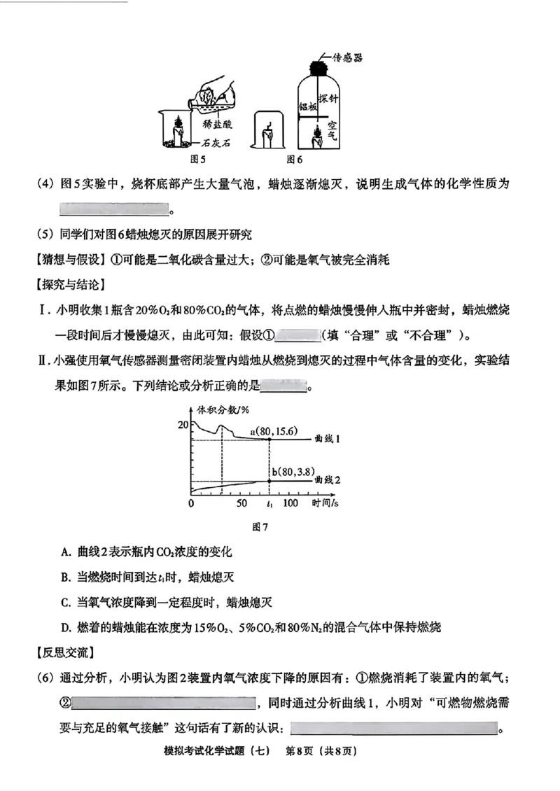 化学A4安童中考模拟试卷_中考押题2026《中考押题》系列（9科全套实时更新中）_2026版初中《安童中考模拟试卷》7科全套（辽宁）_26《安童中考模拟试卷》化学