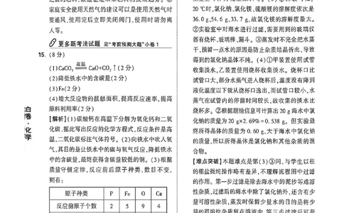 化学白卷答案_中考押题2026《中考押题》系列（9科全套实时更新中）_万唯2026版初中《万唯黑白卷》7科全套（福建）_万维化学