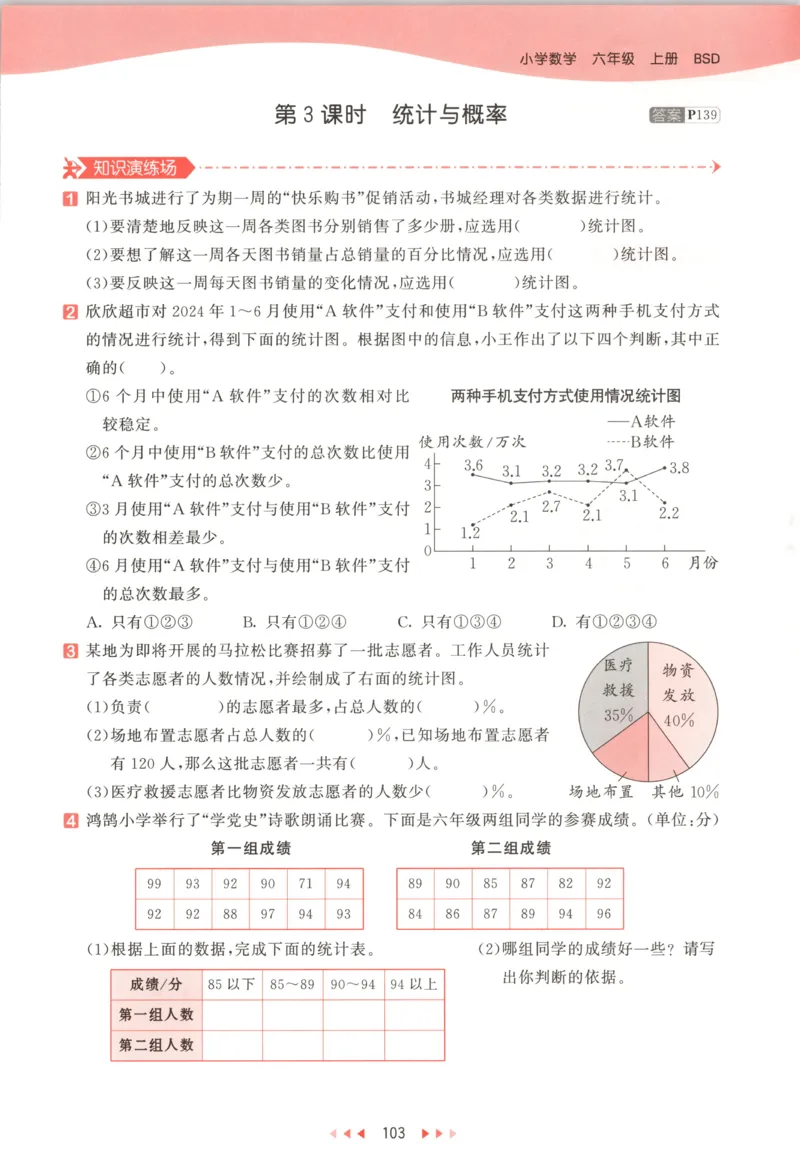 主书_2026春小学教辅大合集_7-26春《53天天练》系列_26春《53天天练》数学_26春北师大版数学1-6年级下册《53天天练》_数学《53天天练》北师25秋_25秋《53天天练》数学BS6上