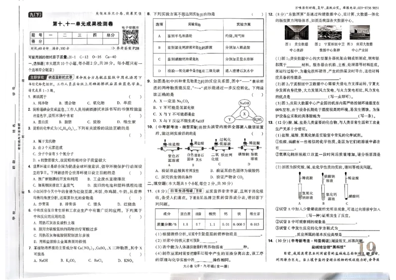 九年级化学全一册化学人教&mdash;&mdash;大卷_2026中考押题卷合集_2026新中考中考全科资料_2026版大小卷&bull;人教版化学&bull;9年级全一册(1)