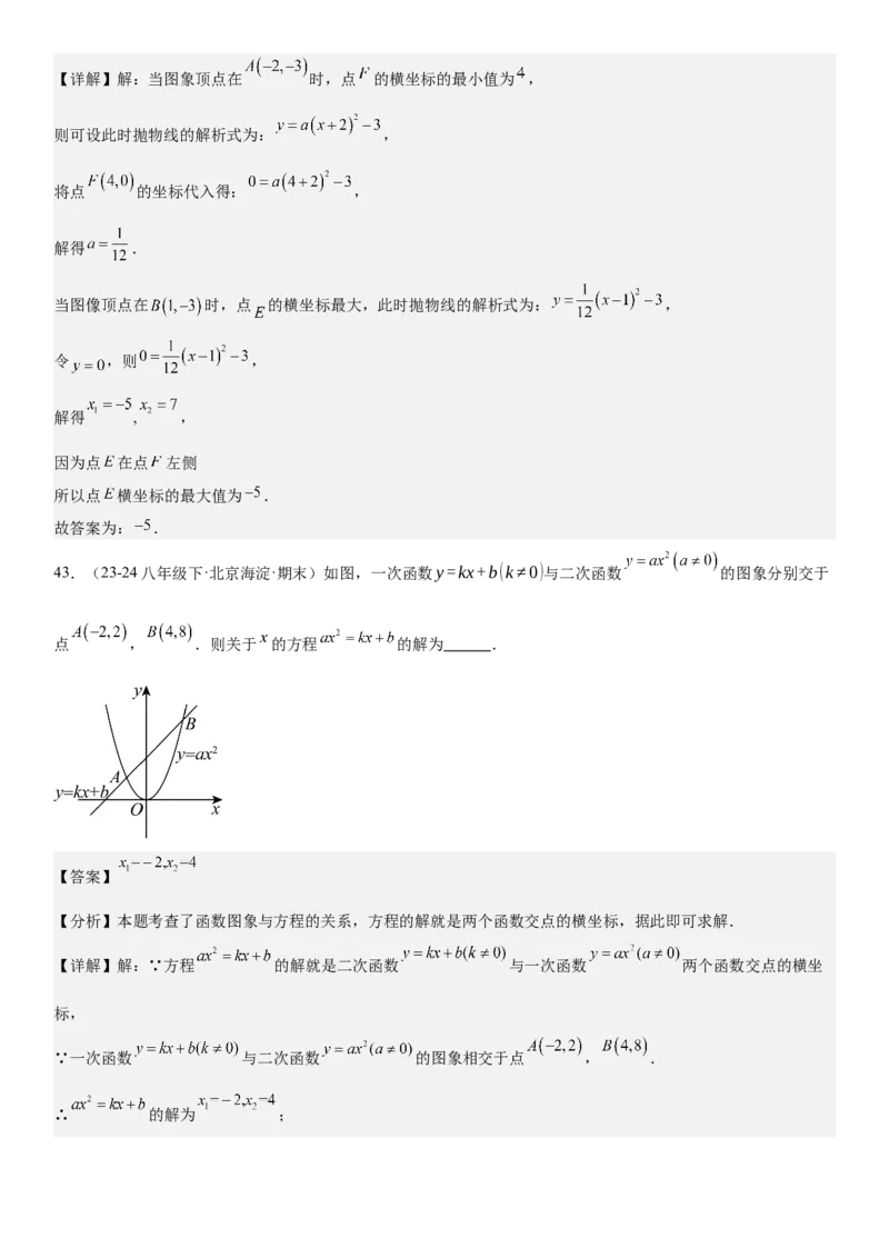 专题强化03：二次函数的图像与系数、不等式、对称性和最值教师版_人教版数学九年级上册_版本二_九年级数学上册（人教版）_考点题型技巧高分突破-U360_2025版