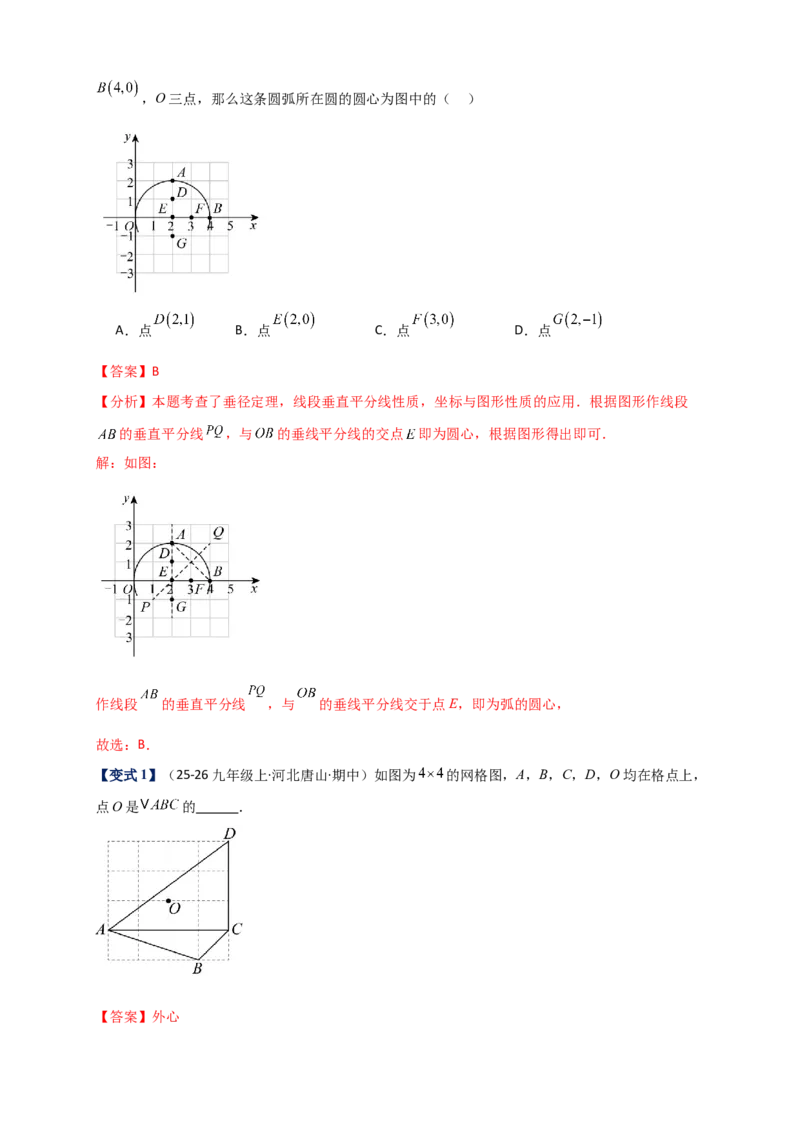 专题24.5点和圆的位置关系（知识梳理+题型精析+同步练习）（教师版）_人教版数学九年级上册_版本二_九年级数学上册（人教版）_专题突破练习-V4_2026版