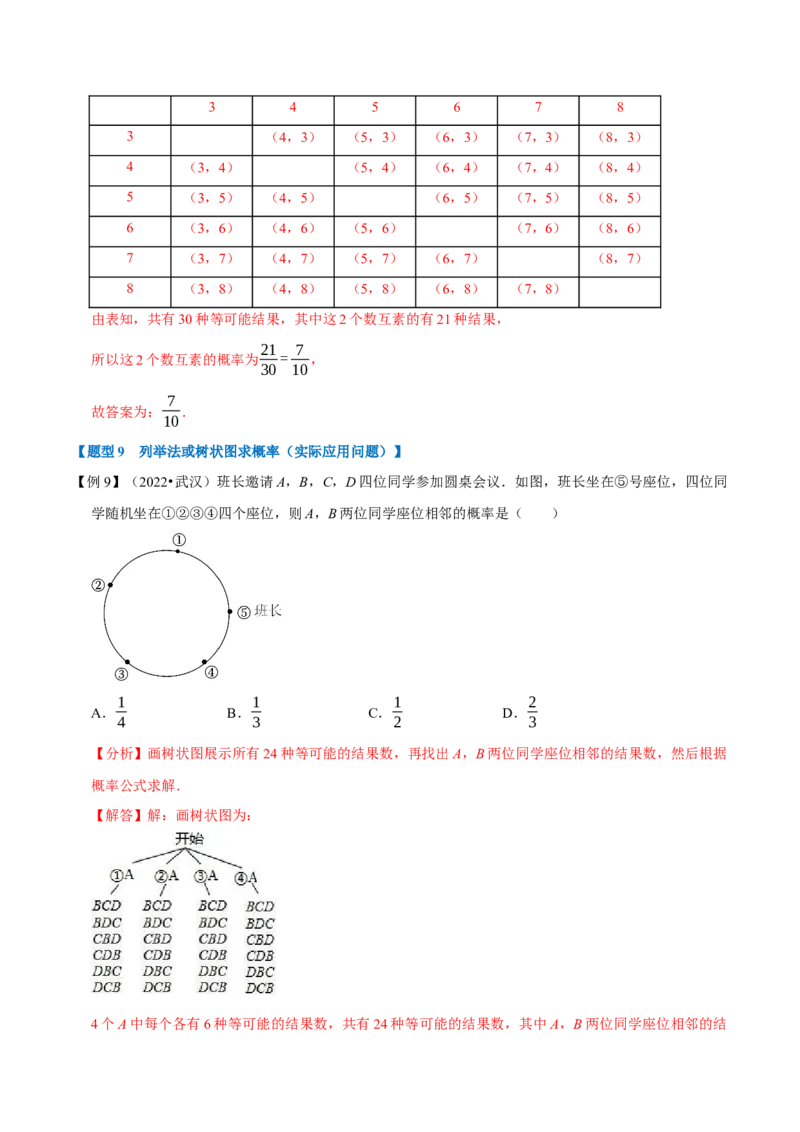 专题25.1概率（十一大题型）（举一反三）（人教版）（教师版）_人教版数学九年级上册_版本二_九年级数学上册（人教版）_母题专项-U66_2023版_教师版（含答案解析）