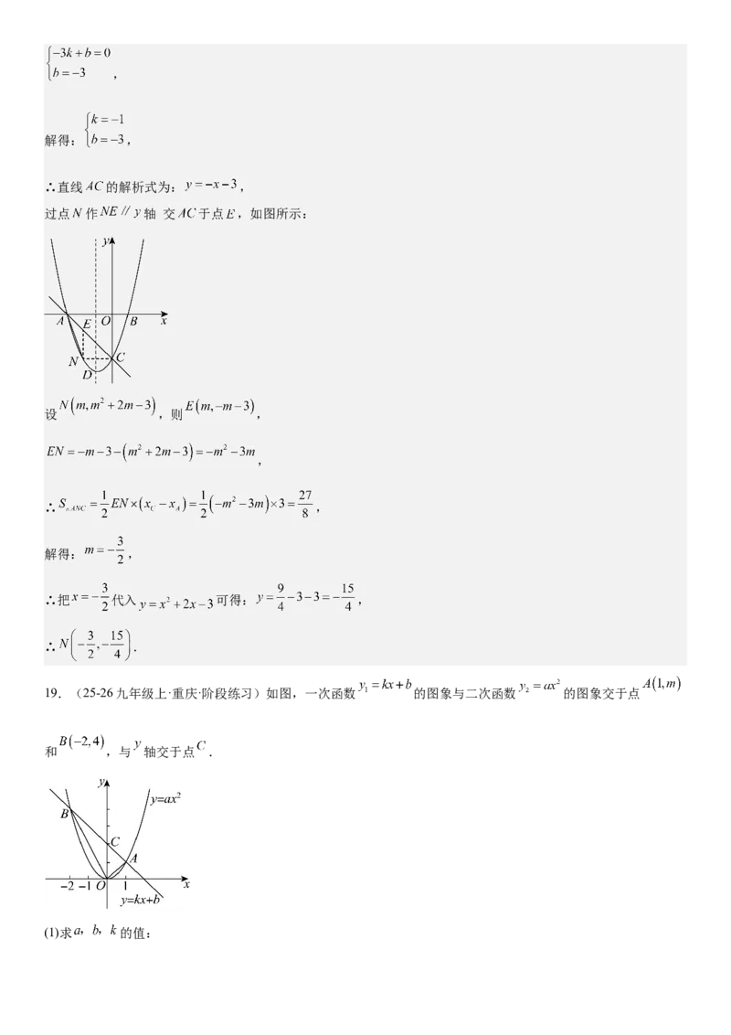 专题强化03：二次函数的图像与系数、不等式、对称性和最值教师版_人教版数学九年级上册_版本二_九年级数学上册（人教版）_考点题型技巧高分突破-U360_2026版
