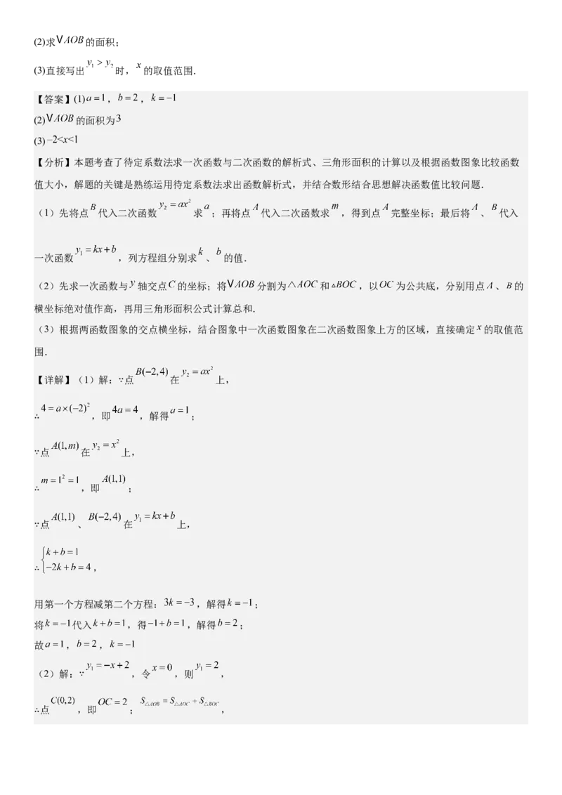 专题强化03：二次函数的图像与系数、不等式、对称性和最值教师版_人教版数学九年级上册_版本二_九年级数学上册（人教版）_考点题型技巧高分突破-U360_2026版