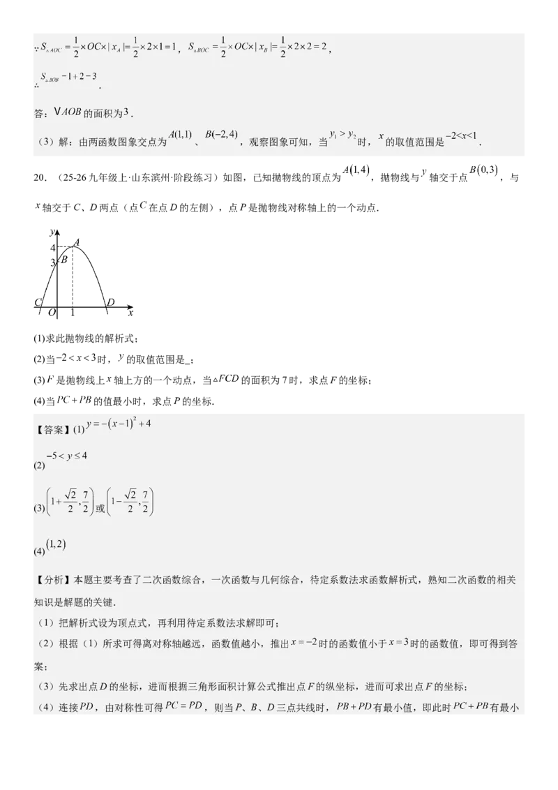 专题强化03：二次函数的图像与系数、不等式、对称性和最值教师版_人教版数学九年级上册_版本二_九年级数学上册（人教版）_考点题型技巧高分突破-U360_2026版
