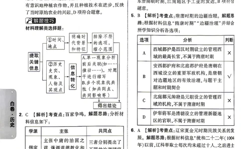 历史-26云南黑白卷-白卷答案-7_2026中考押题卷合集_2026中考黑白卷合集_2026版初中《万唯黑白卷》7科全套（云南）_2026《万唯中考&bull;云南黑白卷》历史