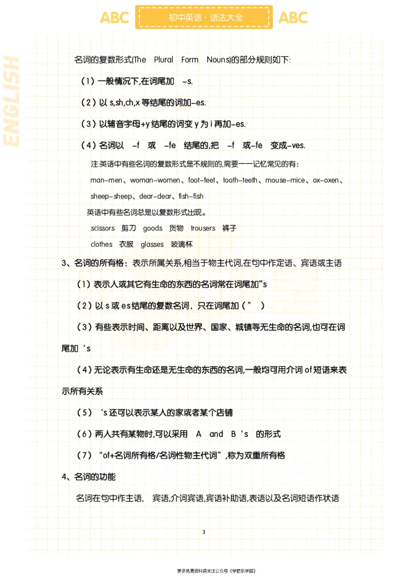 初中英语语法大全_2026中考押题卷合集_2026新中考中考全科资料