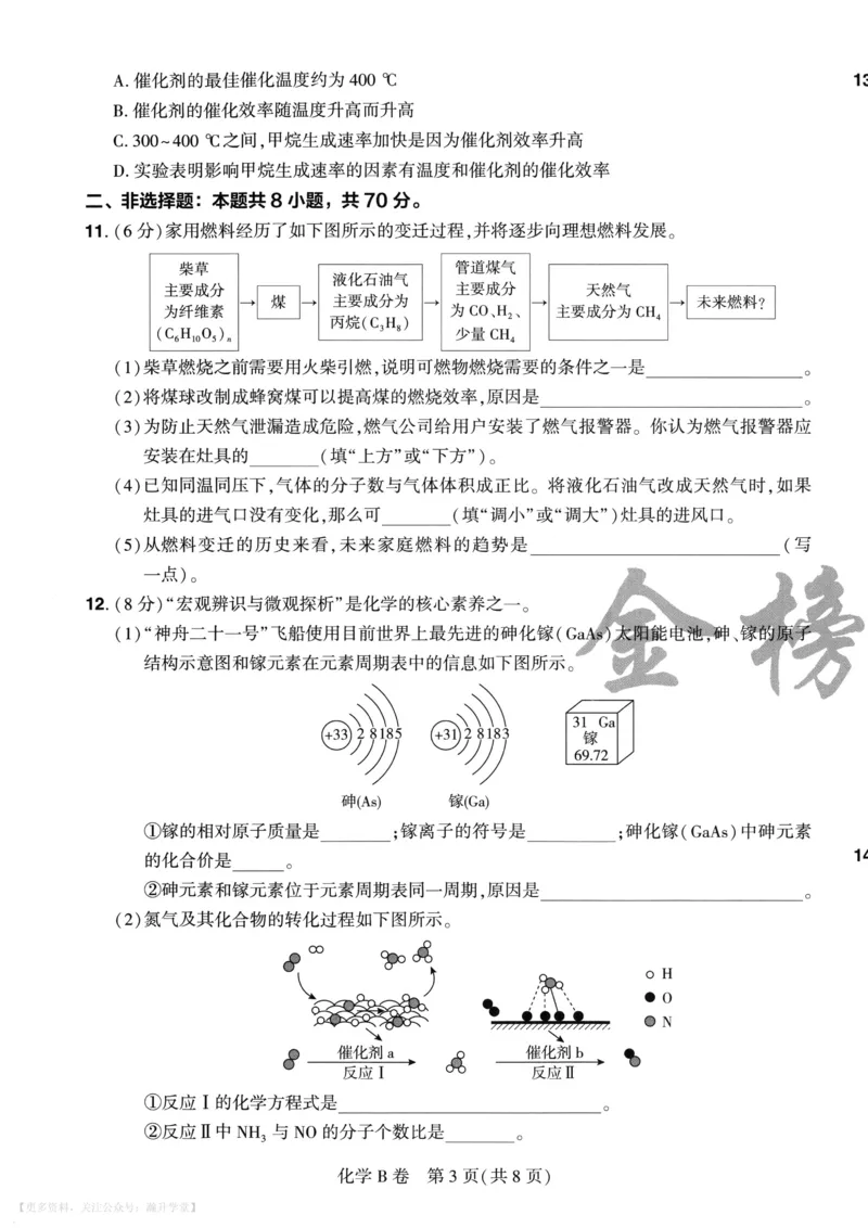 化学A4_2026中考押题卷合集_2026《载望中考&bull;预测解密卷》多地方版_2026《载望中考&bull;考前预测解密卷》福建7科_2026《福建中考&bull;载望考前预测解密卷》7科A4