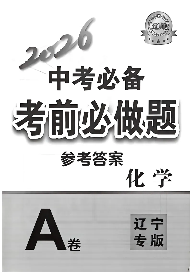 化学答案_中考押题2026《中考押题》系列（9科全套实时更新中）_2026中考必备考前必做A卷（全科）_中考必备考前必做A卷化学