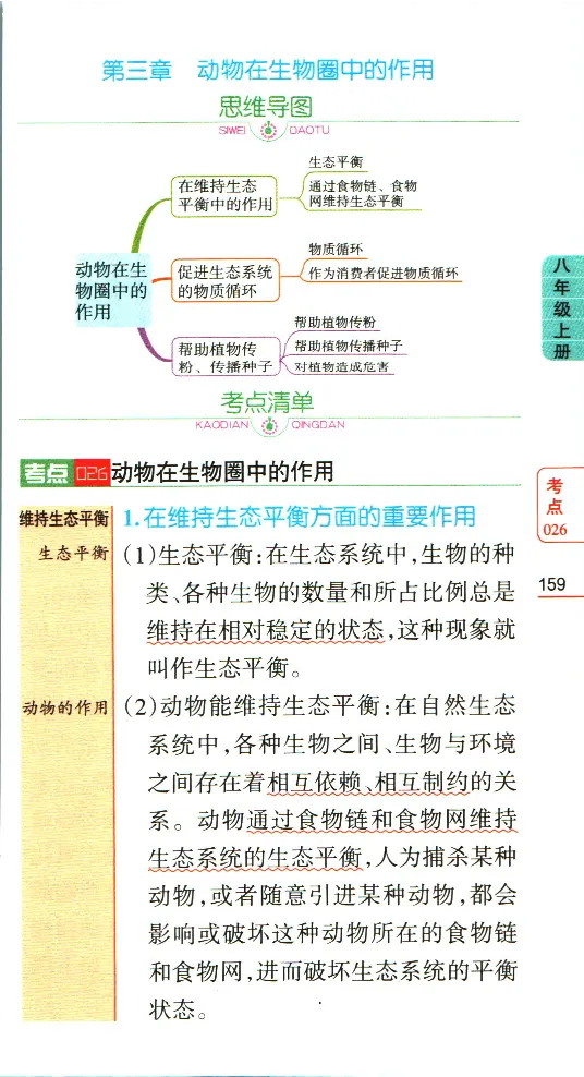加分宝初中生物考点清单_中考押题2026《中考押题》系列（9科全套实时更新中）_中考9科加分宝