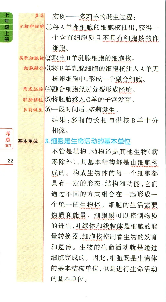 加分宝初中生物考点清单_中考押题2026《中考押题》系列（9科全套实时更新中）_中考9科加分宝