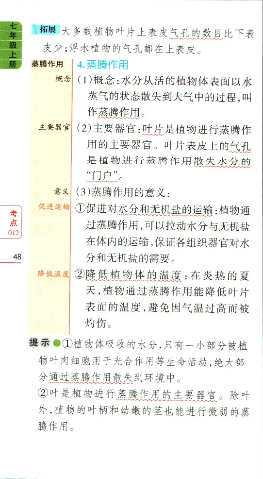 加分宝初中生物考点清单_中考押题2026《中考押题》系列（9科全套实时更新中）_中考9科加分宝