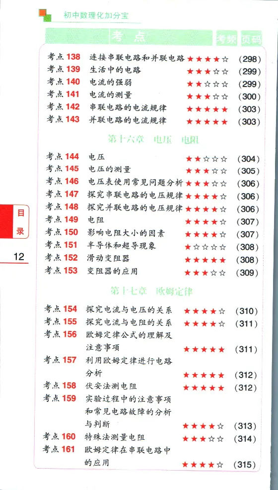加分宝初中数理化考点清单_中考押题2026《中考押题》系列（9科全套实时更新中）_中考9科加分宝