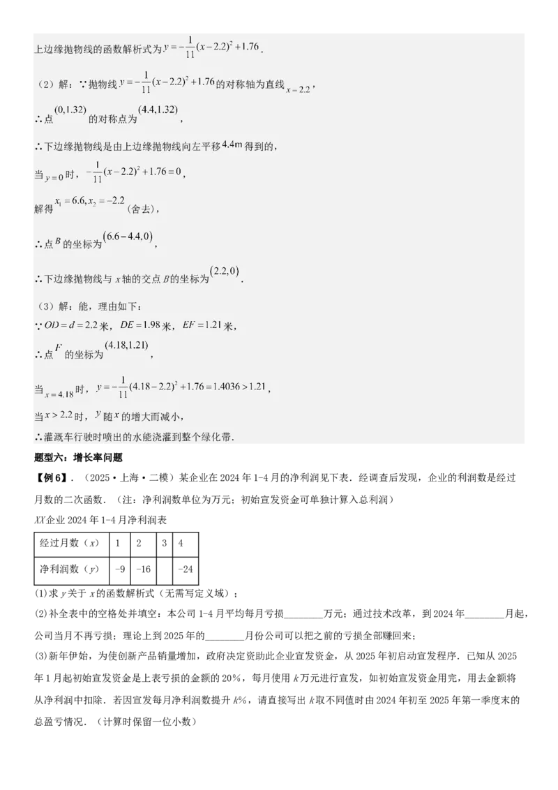 专题强化01：二次函数的实际应用解答题教师版_人教版数学九年级上册_版本二_九年级数学上册（人教版）_考点题型技巧高分突破-U360_2026版