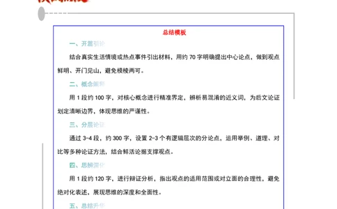 写作通关模板02：议论文模板(解析版)_中考押题2026《中考押题》系列（9科全套实时更新中）_2026版中考《作文提分系列》提分攻略+通关模版+热点速递（语文）_2026《写作》通关模版