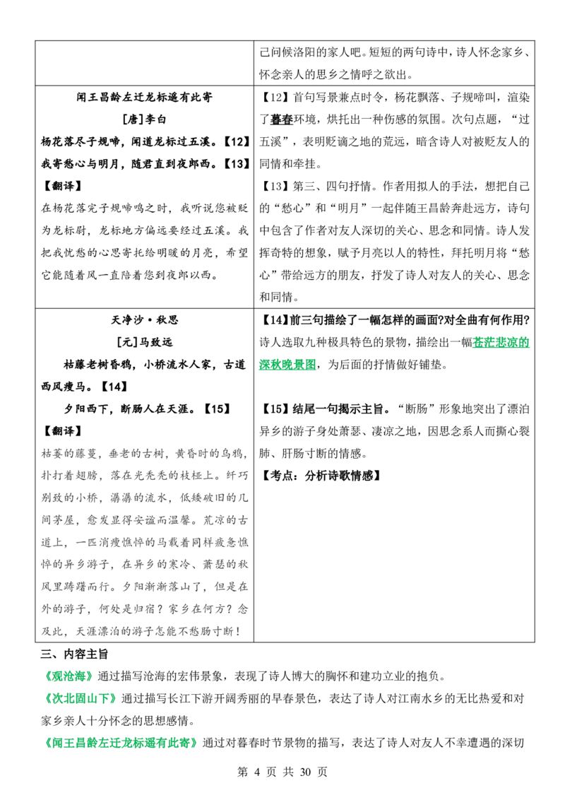 六升七语文暑假衔接专题1-40（新）_六升七暑假衔接