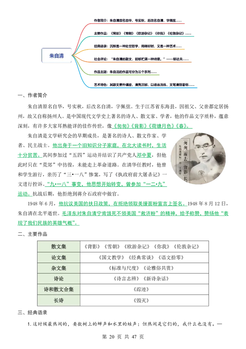 六升七语文暑假衔接专题1-40（新）_六升七暑假衔接