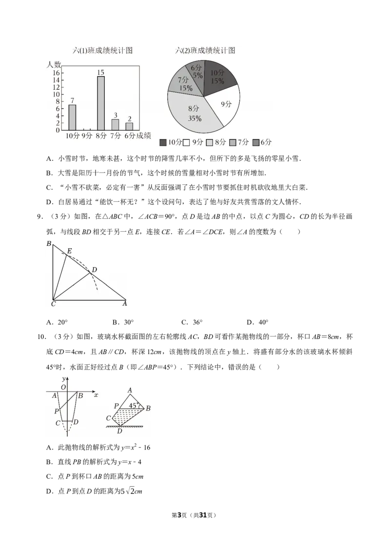 杭州-押题密卷3_中考押题2026《中考押题》系列（9科全套实时更新中）_2026版中考《菁优系列》趋势分析+押题密卷+抢分秘籍+模拟考试_0032026年菁优中考数学终极押题密卷汇编