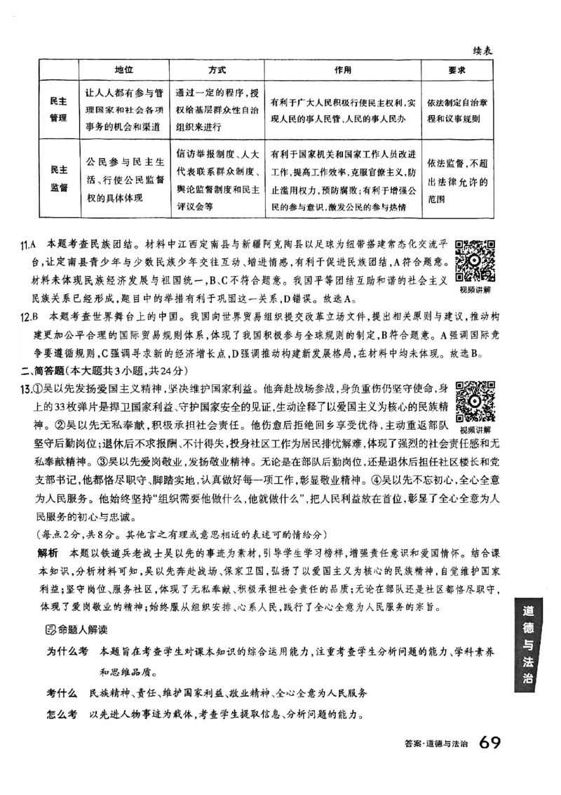 文综B卷答案_中考押题2026《中考押题》系列（9科全套实时更新中）_2026版中考《聚能AB卷》7科全套（山西）
