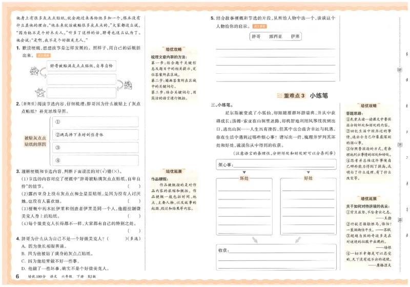 六下语文王朝霞培优100分_2026春小学教辅大合集_8-26春《王朝霞》系列_04.2026春WZX培Y100分数学语文人教1-6年级下册_语文《王朝霞培优100分》26春