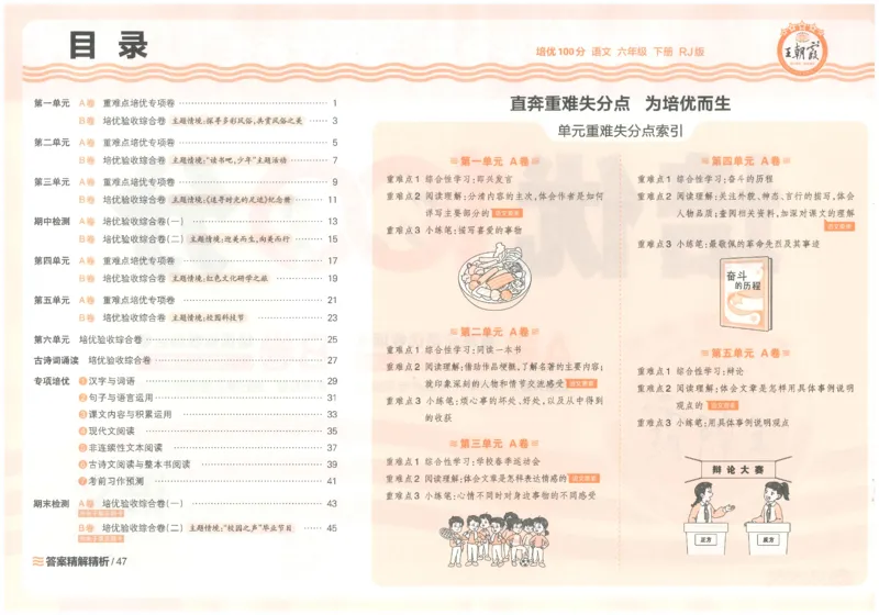六下语文王朝霞培优100分_2026春小学教辅大合集_8-26春《王朝霞》系列_04.2026春WZX培Y100分数学语文人教1-6年级下册_语文《王朝霞培优100分》26春