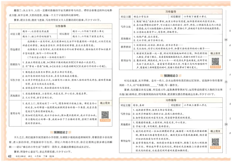 六下语文王朝霞培优100分_2026春小学教辅大合集_8-26春《王朝霞》系列_04.2026春WZX培Y100分数学语文人教1-6年级下册_语文《王朝霞培优100分》26春
