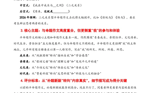 押题方式02：半命题作文(主题趋势+考情分析+真题猜想)_中考押题2026《中考押题》系列（9科全套实时更新中）_2026《写作》题型押题
