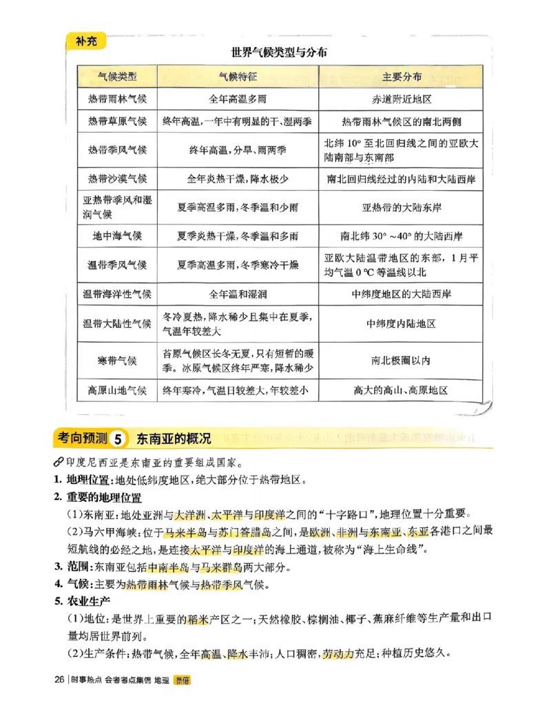 易蓓-会考时事热点考点集锦-地理_中考押题2026《中考押题》系列（9科全套实时更新中）_万唯2026版初中《万唯黑白卷》地生（辽宁）