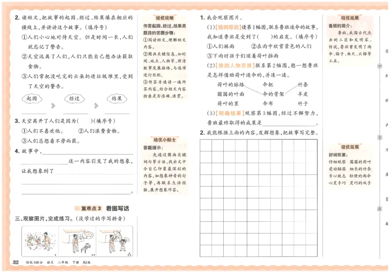 二下语文王朝霞培优100分_2026春小学教辅大合集_8-26春《王朝霞》系列_04.2026春WZX培Y100分数学语文人教1-6年级下册_语文《王朝霞培优100分》26春
