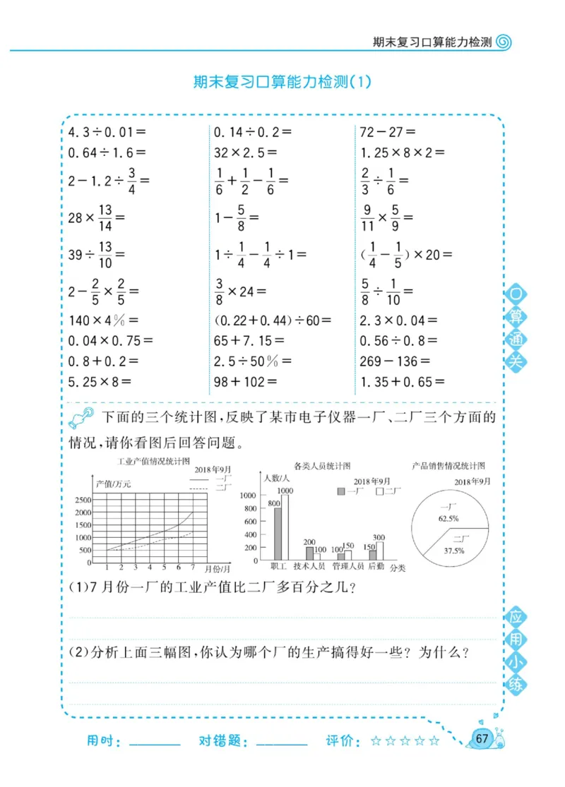 人教版数学6年级下册黄冈口算天天练_2026春人教数学《黄冈口算天天练》
