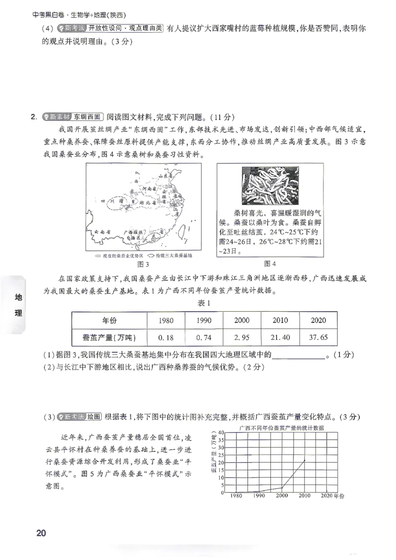小卷_中考押题2026《中考押题》系列（9科全套实时更新中）_万唯2026版初中《万唯黑白卷》地生（陕西）