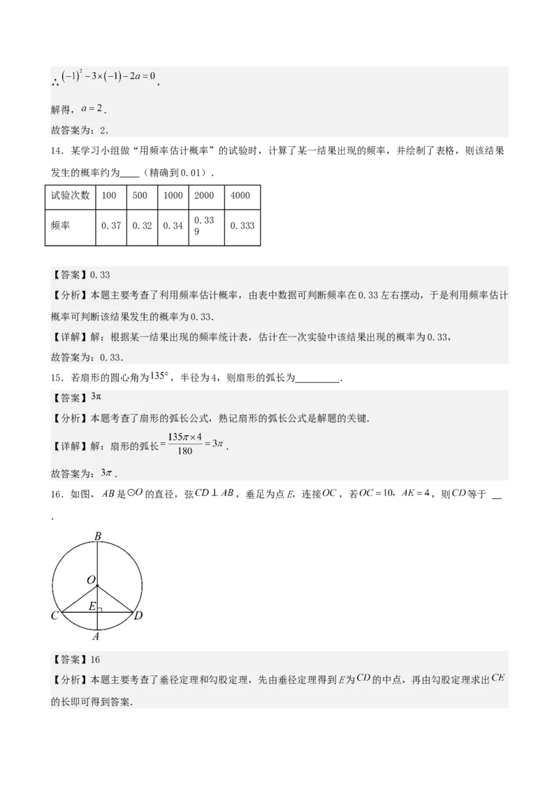 九年级数学上学期第二次月考卷（教师版）（人教版）_人教版数学九年级上册_版本二_九年级数学上册（人教版）_基础中等题型过关专练-U343_2025版
