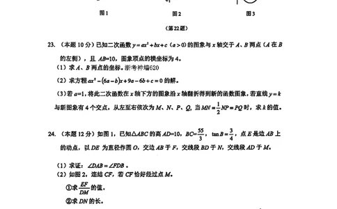 数学卷-2603温州市外国语学校3月一模_中考押题2026《中考押题》系列（9科全套实时更新中）_浙江2026版中考《浙江一模二模》多地区全套（浙江）_2603温州外国语3月一模（数、科）