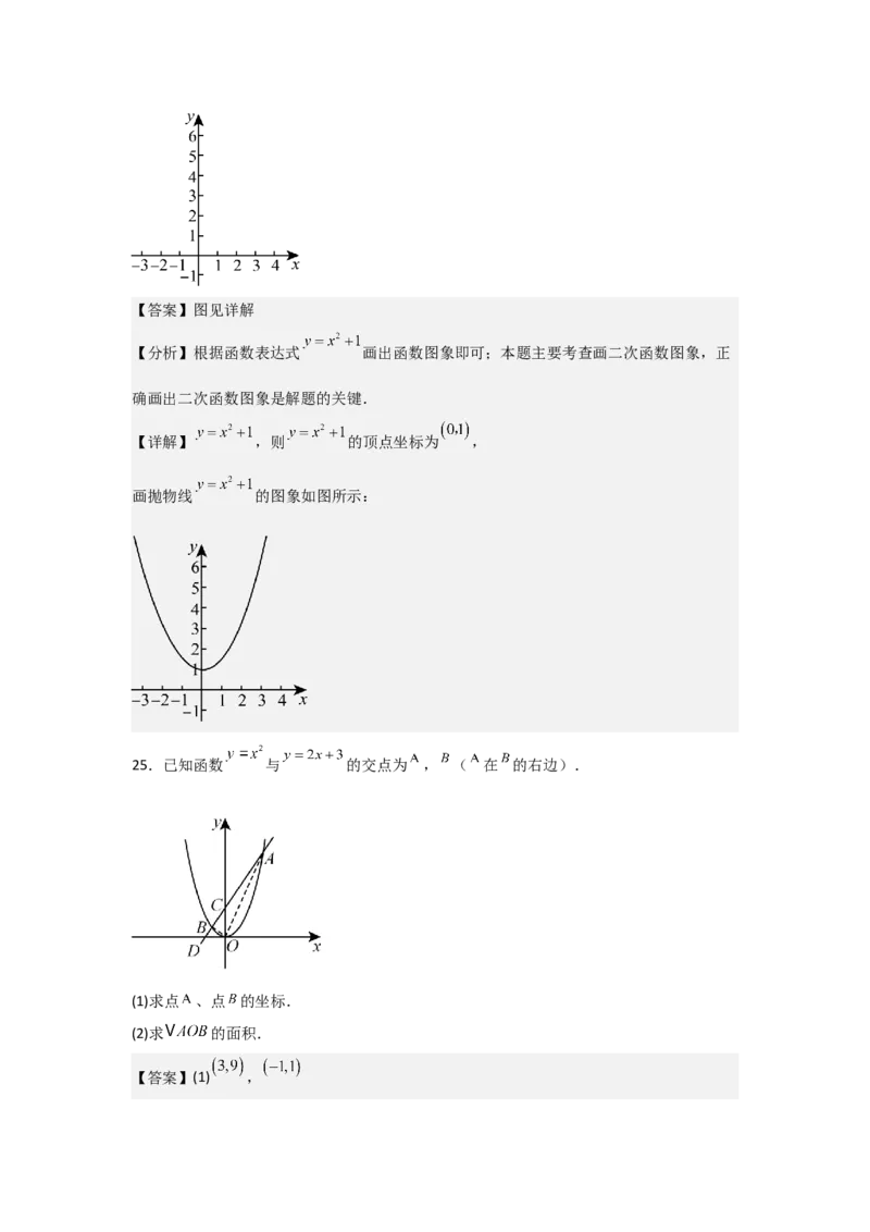 人教版九年级第07讲二次函数y=ax&sup2;的图象和性质（2个知识点+2种题型+分层练习）（教师版）_人教版数学九年级上册_版本二_九年级数学上册（人教版）_常见题型通关讲解练-V3_2025版