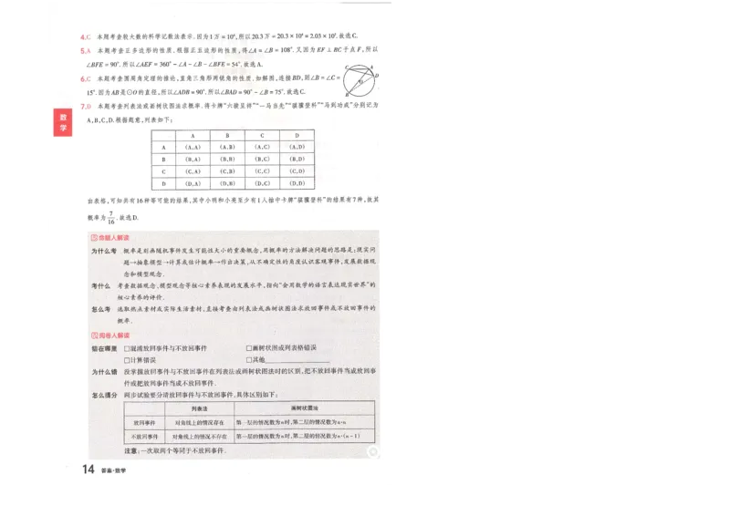 数学A卷答案_中考押题2026《中考押题》系列（9科全套实时更新中）_2026版中考《聚能AB卷》7科全套（山西）
