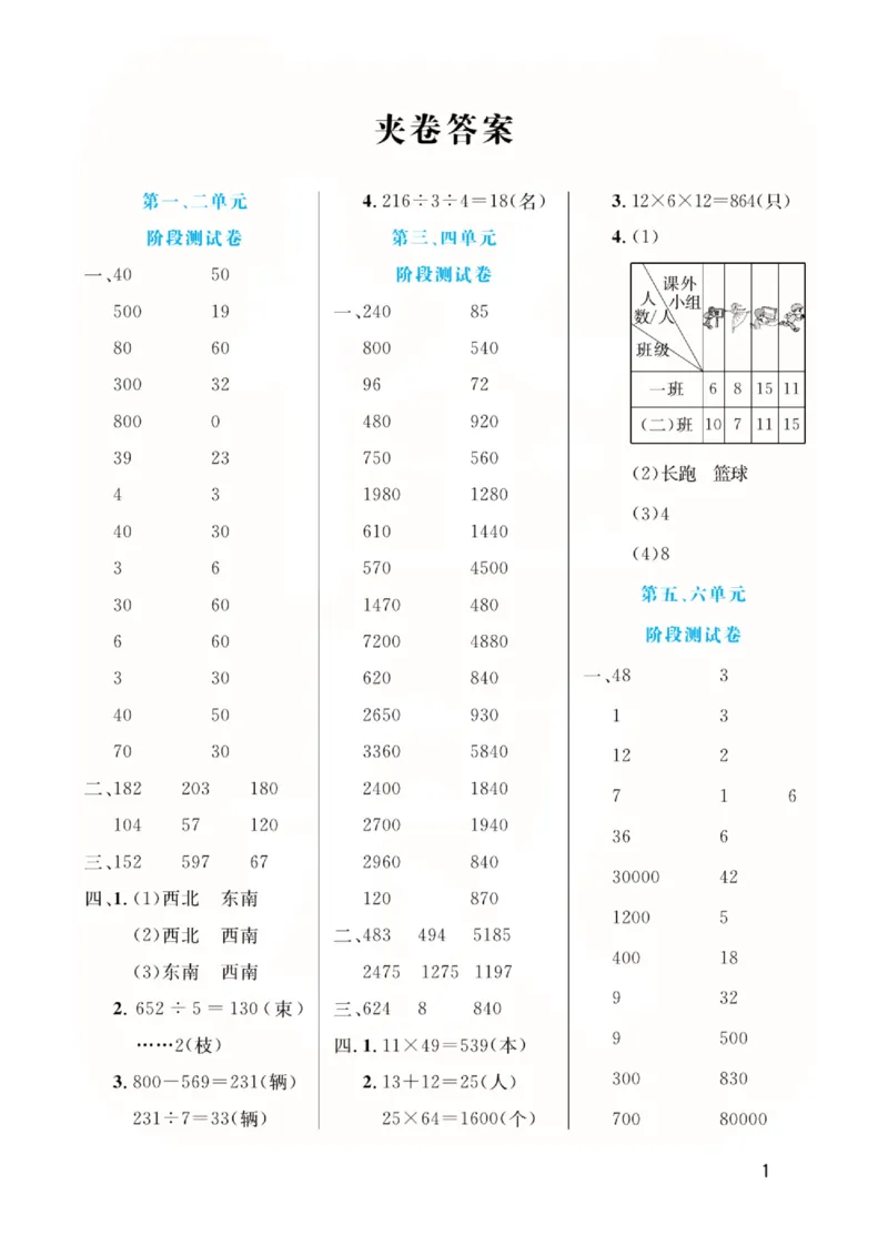 人教版数学3年级下册黄冈口算天天练_2026春人教数学《黄冈口算天天练》