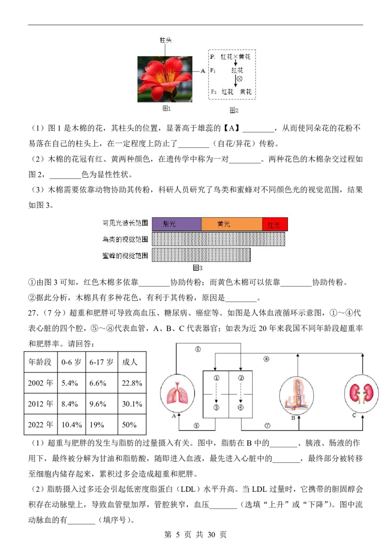 生物(北京卷)_中考押题2026《中考押题》系列（9科全套实时更新中）_2026版中考《考前押测卷》地区版（地生）_2026《生物中考&bull;考前预测卷》地区版