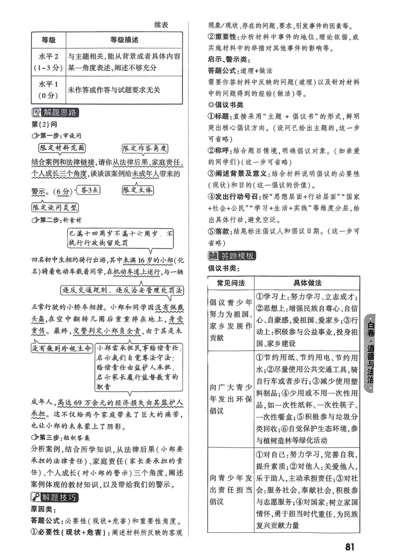 白卷道法答案_中考押题2026《中考押题》系列（9科全套实时更新中）_万唯2026版初中《万唯黑白卷》7科全套（山东）_2026《万唯中考&bull;山东黑白卷》道法