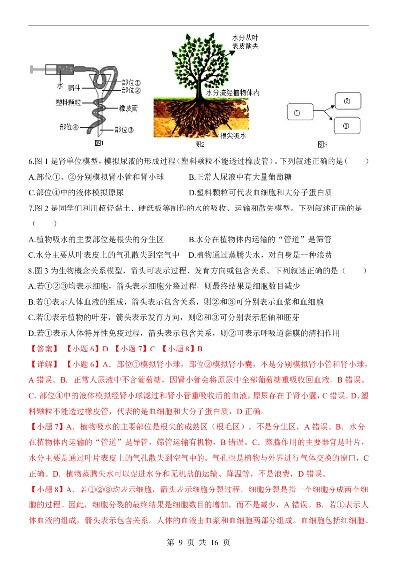 生物(陕西卷)_中考押题2026《中考押题》系列（9科全套实时更新中）_2026版中考《考前押测卷》地区版（地生）_2026《生物中考&bull;考前押题卷》地区版