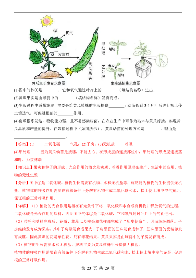 生物(福建卷)_中考押题2026《中考押题》系列（9科全套实时更新中）_2026版中考《考前押测卷》地区版（地生）_2026《生物中考&bull;考前押题卷》地区版