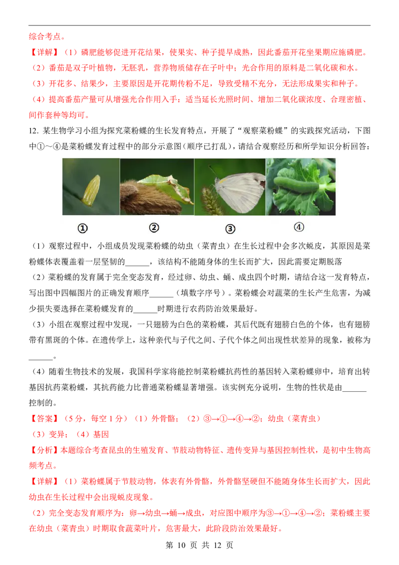 生物(安徽卷)_中考押题2026《中考押题》系列（9科全套实时更新中）_2026版中考《考前押测卷》地区版（地生）_2026《生物中考&bull;考前押题卷》地区版