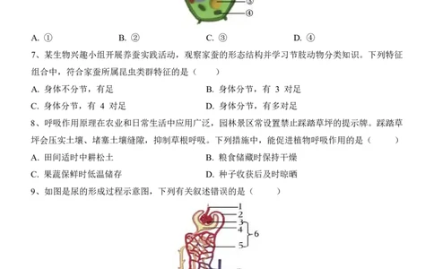 生物(安徽卷)_中考押题2026《中考押题》系列（9科全套实时更新中）_2026版中考《考前押测卷》地区版（地生）_2026《生物中考&bull;考前押题卷》地区版